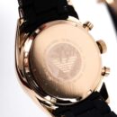 Emporio Armani Ladies Sportivo Chronograph Rose Gold PVD Watch - AR5906